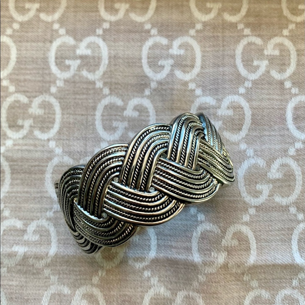 ⭐️2 for $30⭐️WOVEN METAL CLIC BANGLE BRACELET